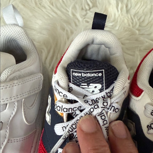 Nike and New Balance Red, White, and Navy Baby Sneakers Size 7-7.5 - Picture 8 of 8